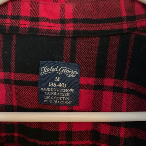 Red and Black Faded Glory Flannel - Picture 3 of 3